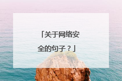 关于网络安全的句子?