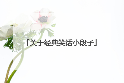 关于经典笑话小段子