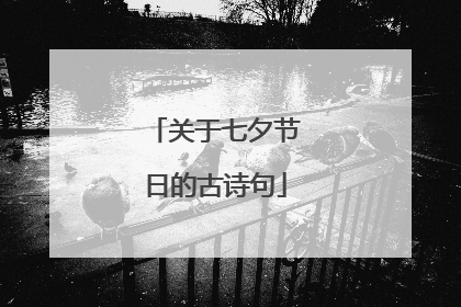 关于七夕节日的古诗句