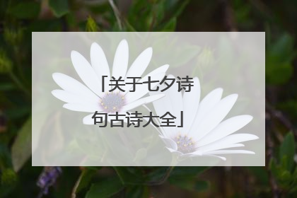 关于七夕诗句古诗大全