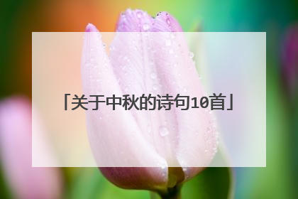 关于中秋的诗句10首