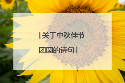 关于中秋佳节团圆的诗句