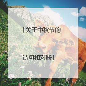 关于中秋节的诗句和对联