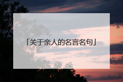 关于亲人的名言名句
