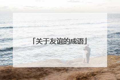 关于友谊的成语