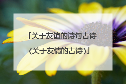 关于友谊的诗句古诗(关于友情的古诗)
