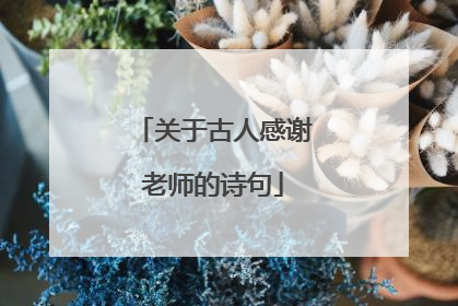关于古人感谢老师的诗句