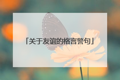 关于友谊的格言警句