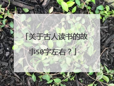 关于古人读书的故事50字左右?