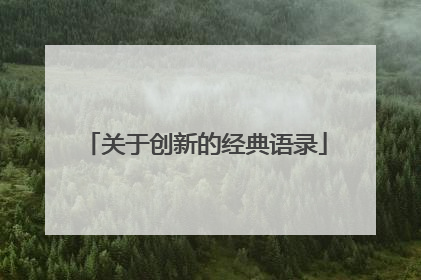 关于创新的经典语录