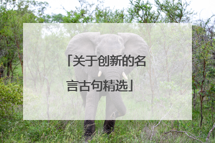 关于创新的名言古句精选