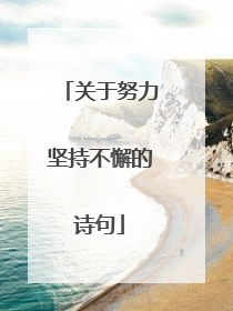 关于努力坚持不懈的诗句