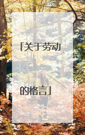 关于劳动的格言