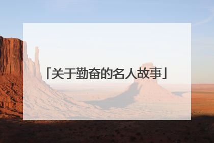 关于勤奋的名人故事