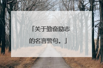 关于勤奋励志的名言警句。