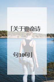 关于勤奋诗句10句