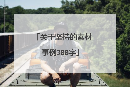 关于坚持的素材事例300字