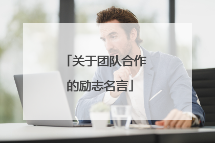 关于团队合作的励志名言