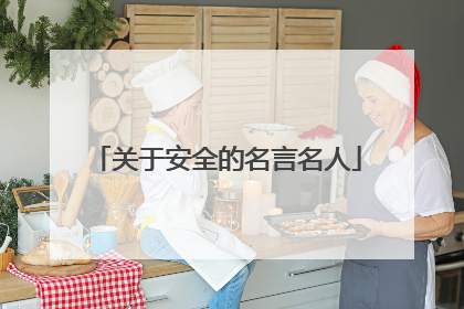 关于安全的名言名人