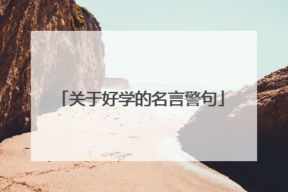关于好学的名言警句