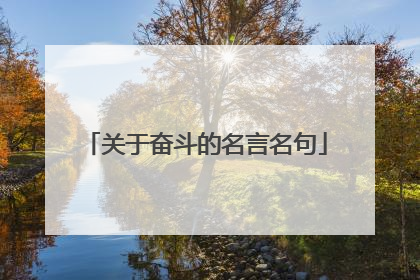 关于奋斗的名言名句