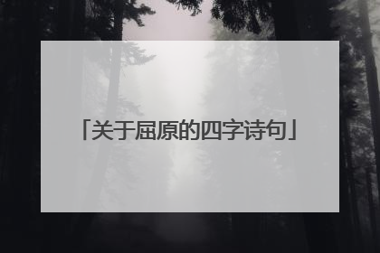 关于屈原的四字诗句