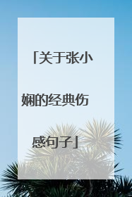 关于张小娴的经典伤感句子