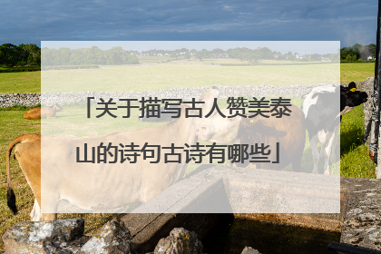 关于描写古人赞美泰山的诗句古诗有哪些