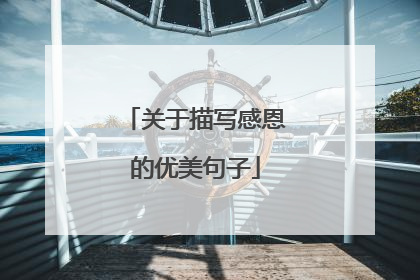 关于描写感恩的优美句子