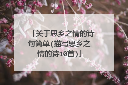 关于思乡之情的诗句简单(描写思乡之情的诗10首)
