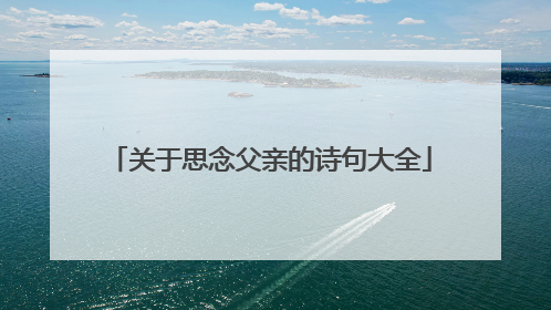 关于思念父亲的诗句大全