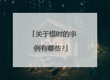 关于惜时的事例有哪些?