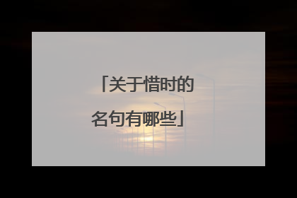 关于惜时的名句有哪些