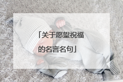 关于愿望祝福的名言名句