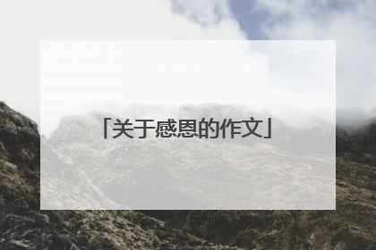 关于感恩的作文