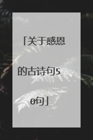 关于感恩的古诗句50句