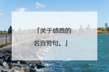 关于感恩的名言警句。
