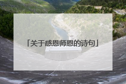 关于感恩师恩的诗句