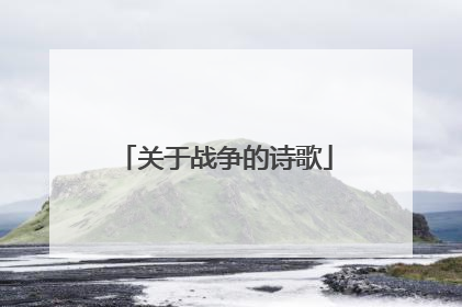 关于战争的诗歌