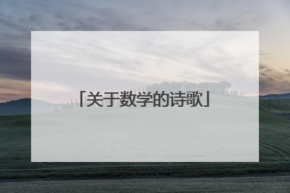 关于数学的诗歌