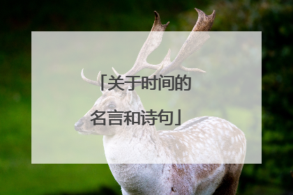关于时间的名言和诗句