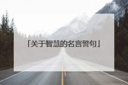 关于智慧的名言警句