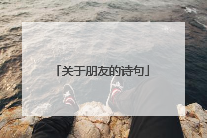 关于朋友的诗句
