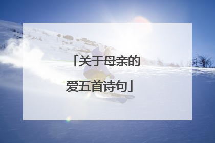 关于母亲的爱五首诗句