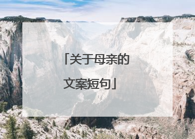 关于母亲的文案短句