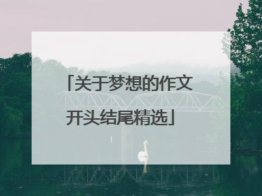 关于梦想的作文开头结尾精选
