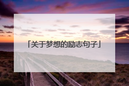 关于梦想的励志句子