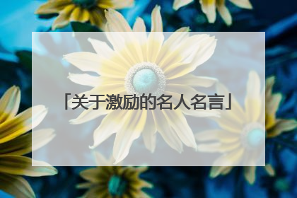 关于激励的名人名言