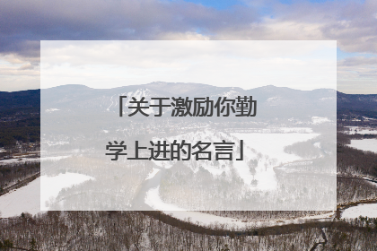 关于激励你勤学上进的名言