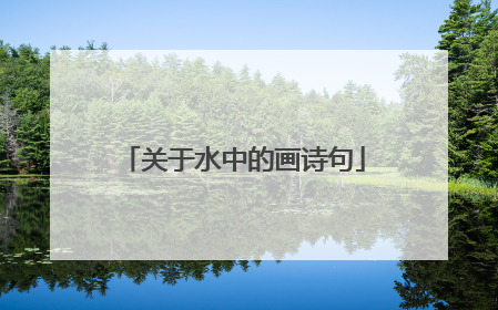 关于水中的画诗句